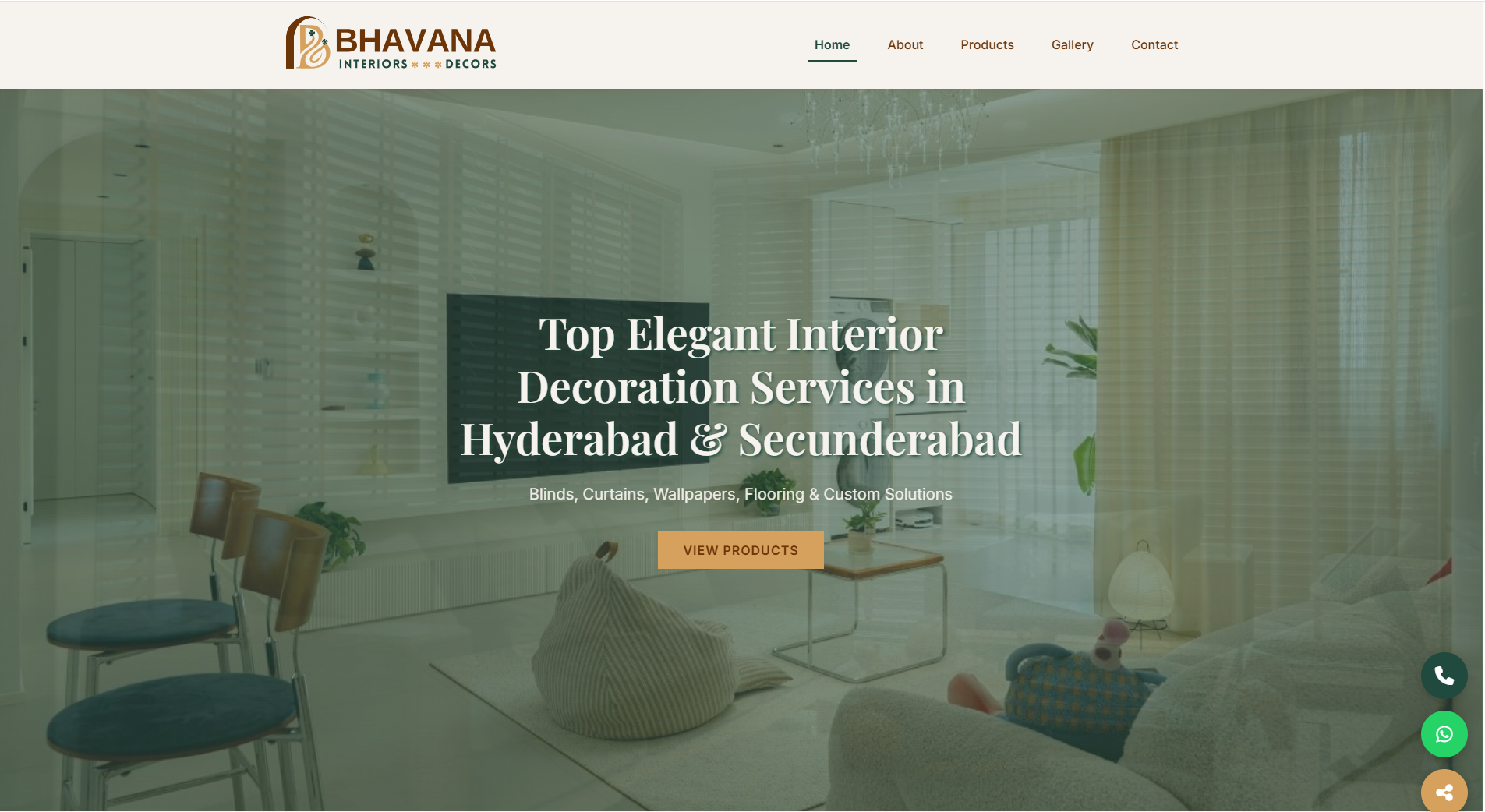 Bhavana Decors project screenshot
